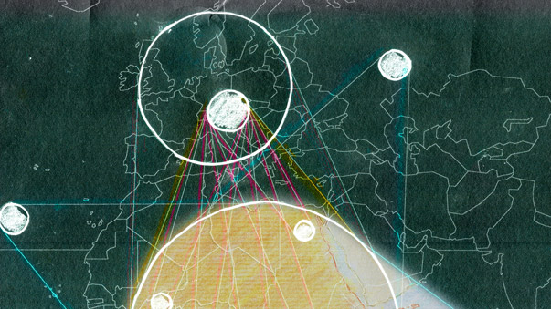 Là où mur.murent les frontières, détail de l'affiche par Mathieu Lemarié