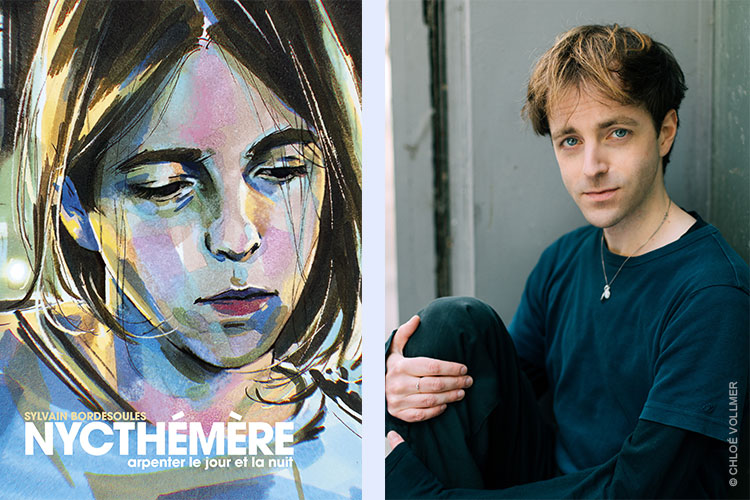 Couverture de Nycthémère, portrait de Sylvain Bordesoules