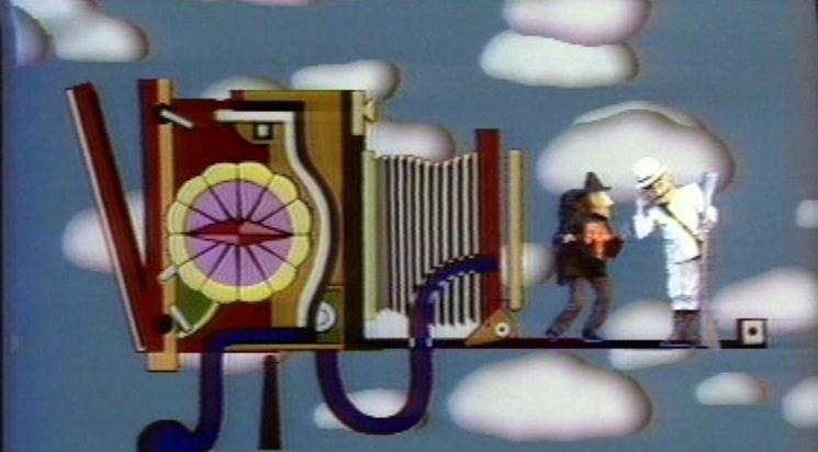 "9 mois après J.-C.A." suivi de "Les Mariés de la tour Eiffel"