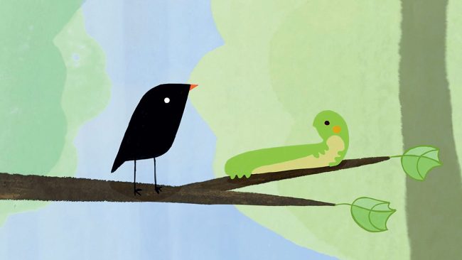 La Mésange et la chenille